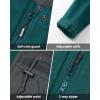 Outdoor Ventures Women’s Lightweight Waterproof Fleece Lined Hooded Softshell Rain Jacket, Warm Windbreaker Long Coat(Green Check)