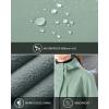 Outdoor Ventures Women’s Lightweight Waterproof Fleece Lined Hooded Softshell Rain Jacket, Warm Windbreaker Long Coat(Light Green)