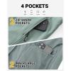 Outdoor Ventures Women’s Lightweight Waterproof Fleece Lined Hooded Softshell Rain Jacket, Warm Windbreaker Long Coat(Light Green)