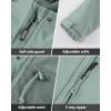 Outdoor Ventures Women’s Lightweight Waterproof Fleece Lined Hooded Softshell Rain Jacket, Warm Windbreaker Long Coat(Light Green)