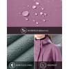 Outdoor Ventures Women’s Lightweight Waterproof Fleece Lined Hooded Softshell Rain Jacket, Warm Windbreaker Long Coat(Light Pinky Purple)