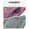 Outdoor Ventures Women’s Lightweight Waterproof Fleece Lined Hooded Softshell Rain Jacket, Warm Windbreaker Long Coat(Light Pinky Purple)