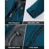 Outdoor Ventures Women’s Lightweight Waterproof Fleece Lined Hooded Softshell Rain Jacket, Warm Windbreaker Long Coat(Modern Blue)