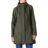 Outdoor Ventures Women’s Lightweight Waterproof Fleece Lined Hooded Softshell Rain Jacket, Warm Windbreaker Long Coat(Olive Green)