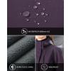 Outdoor Ventures Women’s Lightweight Waterproof Fleece Lined Hooded Softshell Rain Jacket, Warm Windbreaker Long Coat(Purple)