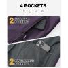 Outdoor Ventures Women’s Lightweight Waterproof Fleece Lined Hooded Softshell Rain Jacket, Warm Windbreaker Long Coat(Purple)