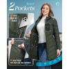 Outdoor Ventures Women’s Long Hooded Lightweight Puffer Coat Quilted Insulated Winter Jacket(Army Green)