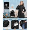 Outdoor Ventures Women’s Long Hooded Lightweight Puffer Coat Quilted Insulated Winter Jacket(Black)