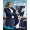 Outdoor Ventures Women’s Long Hooded Lightweight Puffer Coat Quilted Insulated Winter Jacket(Blue)