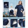 Outdoor Ventures Women’s Long Hooded Lightweight Puffer Coat Quilted Insulated Winter Jacket(Blue)