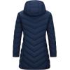 Outdoor Ventures Women’s Long Hooded Lightweight Puffer Coat Quilted Insulated Winter Jacket(Blue)