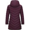 Outdoor Ventures Women’s Long Hooded Lightweight Puffer Coat Quilted Insulated Winter Jacket(Wine)