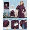 Outdoor Ventures Women’s Long Hooded Lightweight Puffer Coat Quilted Insulated Winter Jacket(Wine)