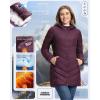 Outdoor Ventures Women’s Long Hooded Lightweight Puffer Coat Quilted Insulated Winter Jacket(Wine)