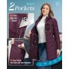 Outdoor Ventures Women’s Long Hooded Lightweight Puffer Coat Quilted Insulated Winter Jacket(Wine)