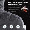 Outdoor Ventures Women’s Maryan Hooded Ultra Lightweight Warm Thermolite Long Puffer Coat(Dark Grey Marl(matte)-avg.32″ Mid Length)