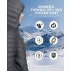 Outdoor Ventures Women’s Maryan Hooded Ultra Lightweight Warm Thermolite Long Puffer Coat(Dark Grey-avg.36″ Long Length)