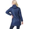 Outdoor Ventures Women’s Maryan Hooded Ultra Lightweight Warm Thermolite Long Puffer Coat(Deep Blue(shiny)-avg.32″ Mid Length)