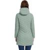 Outdoor Ventures Women’s Maryan Hooded Ultra Lightweight Warm Thermolite Long Puffer Coat(Light Green(matte)-avg.32″ Mid Length)