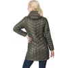 Outdoor Ventures Women’s Maryan Hooded Ultra Lightweight Warm Thermolite Long Puffer Coat(Olive(shiny)-avg.32″ Mid Length)