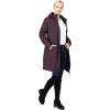 Outdoor Ventures Women’s Maryan Hooded Ultra Lightweight Warm Thermolite Long Puffer Coat(Purple-avg.36″ Long Length)