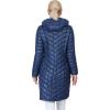 Outdoor Ventures Women’s Maryan Hooded Ultra Lightweight Warm Thermolite Long Puffer Coat((True to Size. Order Usual Size) Ink Blue(shiny)-avg.36″ Long Length)