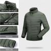 Outdoor Ventures Women’s Packable Full-Zip Short Puffer Jacket Insulated Quilted Warm Lightweight Winter Coat(Army Green(fold in Pocket))