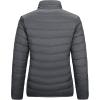 Outdoor Ventures Women’s Packable Full-Zip Short Puffer Jacket Insulated Quilted Warm Lightweight Winter Coat(Dark Grey Heather(fold in Pocket))