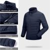 Outdoor Ventures Women’s Packable Full-Zip Short Puffer Jacket Insulated Quilted Warm Lightweight Winter Coat(Deep Blue(fold in Pocket))