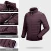 Outdoor Ventures Women’s Packable Full-Zip Short Puffer Jacket Insulated Quilted Warm Lightweight Winter Coat(Eggplant(fold in Pocket))