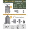 Outdoor Ventures Women’s Packable Full-Zip Short Puffer Jacket Insulated Quilted Warm Lightweight Winter Coat(Foggy Gray(fold in Pocket))