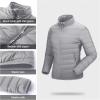 Outdoor Ventures Women’s Packable Full-Zip Short Puffer Jacket Insulated Quilted Warm Lightweight Winter Coat(Foggy Gray(fold in Pocket))