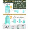 Outdoor Ventures Women’s Packable Full-Zip Short Puffer Jacket Insulated Quilted Warm Lightweight Winter Coat(Light Blue(fold in Pocket))