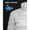 Outdoor Ventures Women’s Packable Full-Zip Short Puffer Jacket Insulated Quilted Warm Lightweight Winter Coat(Light Grey(fold in Bag))