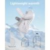 Outdoor Ventures Women’s Packable Full-Zip Short Puffer Jacket Insulated Quilted Warm Lightweight Winter Coat(Light Grey(fold in Bag))