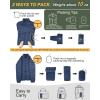 Outdoor Ventures Women’s Packable Full-Zip Short Puffer Jacket Insulated Quilted Warm Lightweight Winter Coat(Navy(fold in Pocket))