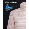 Outdoor Ventures Women’s Packable Full-Zip Short Puffer Jacket Insulated Quilted Warm Lightweight Winter Coat(Pink(fold in Bag))