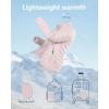Outdoor Ventures Women’s Packable Full-Zip Short Puffer Jacket Insulated Quilted Warm Lightweight Winter Coat(Pink(fold in Bag))