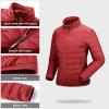 Outdoor Ventures Women’s Packable Full-Zip Short Puffer Jacket Insulated Quilted Warm Lightweight Winter Coat(Red(fold in Pocket))