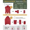 Outdoor Ventures Women’s Packable Full-Zip Short Puffer Jacket Insulated Quilted Warm Lightweight Winter Coat(Red(fold in Pocket))