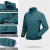 Outdoor Ventures Women’s Packable Full-Zip Short Puffer Jacket Insulated Quilted Warm Lightweight Winter Coat(Teal(fold in Pocket))