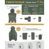 Outdoor Ventures Women’s Packable Lightweight Full-Zip Puffer Jacket with Hood Quilted Winter Coat(Army Green(fold in Pocket))