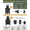 Outdoor Ventures Women’s Packable Lightweight Full-Zip Puffer Jacket with Hood Quilted Winter Coat(Black New(fold in Pocket))