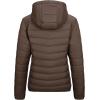 Outdoor Ventures Women’s Packable Lightweight Full-Zip Puffer Jacket with Hood Quilted Winter Coat(Brown(fold in Pocket))