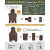 Outdoor Ventures Women’s Packable Lightweight Full-Zip Puffer Jacket with Hood Quilted Winter Coat(Brown(fold in Pocket))
