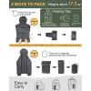 Outdoor Ventures Women’s Packable Lightweight Full-Zip Puffer Jacket with Hood Quilted Winter Coat(Dark Grey Heather(fold in Pocket))
