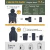 Outdoor Ventures Women’s Packable Lightweight Full-Zip Puffer Jacket with Hood Quilted Winter Coat(Dark Grey(fold in Pocket))