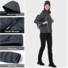 Outdoor Ventures Women’s Packable Lightweight Full-Zip Puffer Jacket with Hood Quilted Winter Coat(Dark Grey(fold in Pocket))