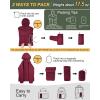 Outdoor Ventures Women’s Packable Lightweight Full-Zip Puffer Jacket with Hood Quilted Winter Coat(Dark Red(fold in Pocket))