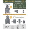 Outdoor Ventures Women’s Packable Lightweight Full-Zip Puffer Jacket with Hood Quilted Winter Coat(Foggy Gray(fold in Pocket))